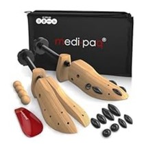 Medipaq 2 Premium Pine Shoe Stretchers   Adjustable 4-Way Shoe Trees for Men