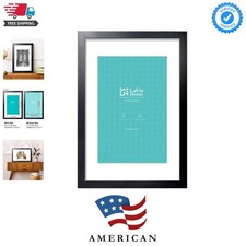 16 x 24 Picture Frame Black Poster Frame,Display Pictures 12x18 with Mat or 1...