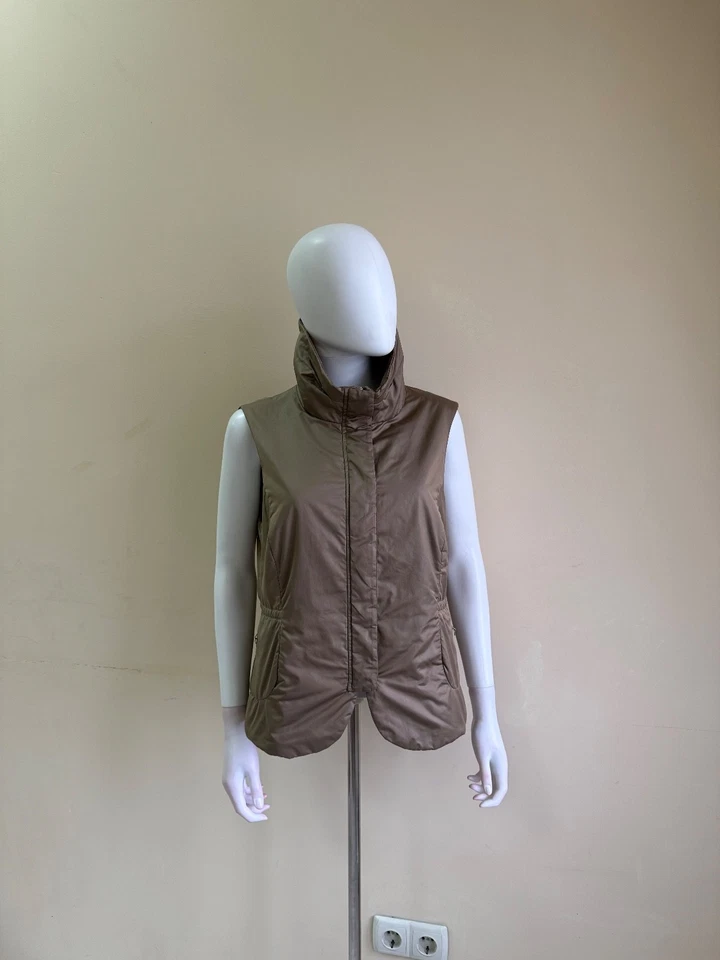 Colete de lã Brunello Cucinelli feminino marrom Lana tamanho 48 - Imagem 2 de 4