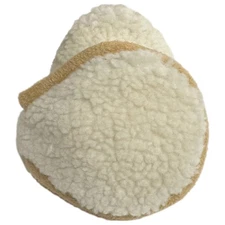 Womens & Mens White Fluffy Sherpa Ear Muffs Warmers Fleece Lined Adjustable Band