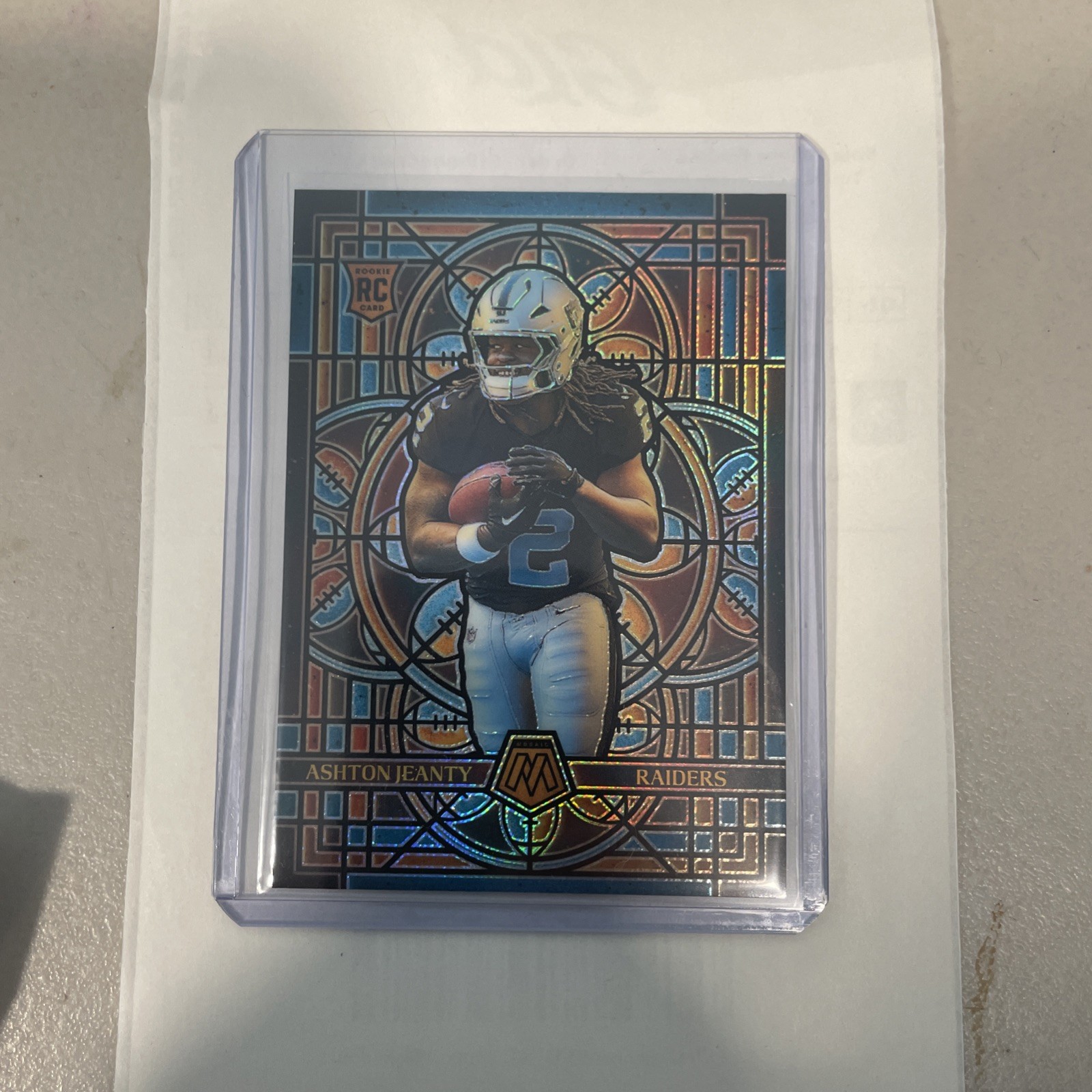 2025 Panini Mosaic Football Ashton Jeanty #14 Stained Glass Rookie Case Hit SSP