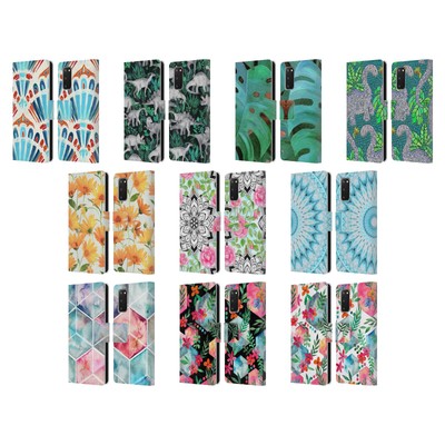 OFFICIAL MICKLYN LE FEUVRE PATTERNS 6 LEATHER BOOK CASE FOR SAMSUNG PHONES 1