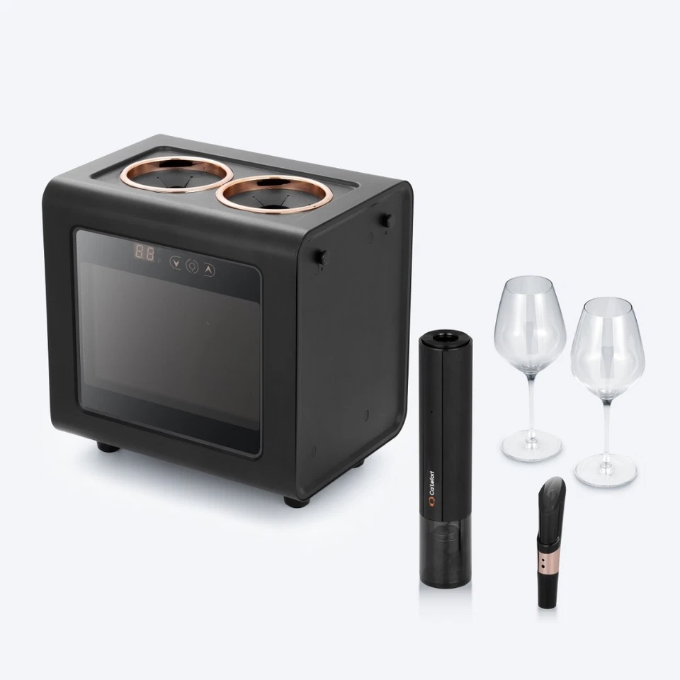 Cubo enfriador de vino Ca'lefort 46°F-64°F 2 botellas 750 ml rojo blanco y champán hogar Foto 4 de 4