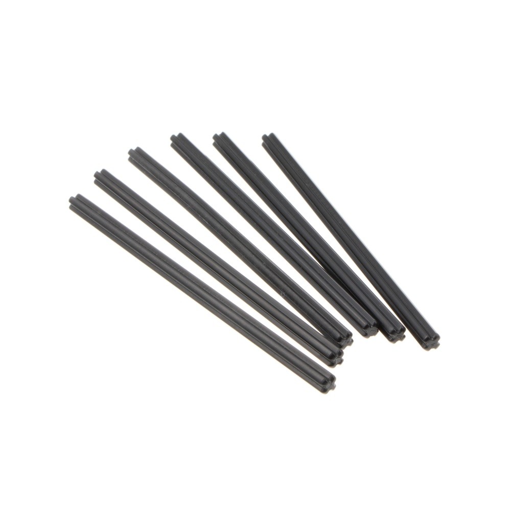 6x LEGO Technic Axis Rod B-Stock Worn 12L Black Cross BAR 370826 3708