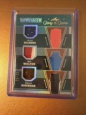 DAVID ROBINSON BILL WALTON GILMORE 2025 Leaf Glory Of The Game Jersey Patch #/35