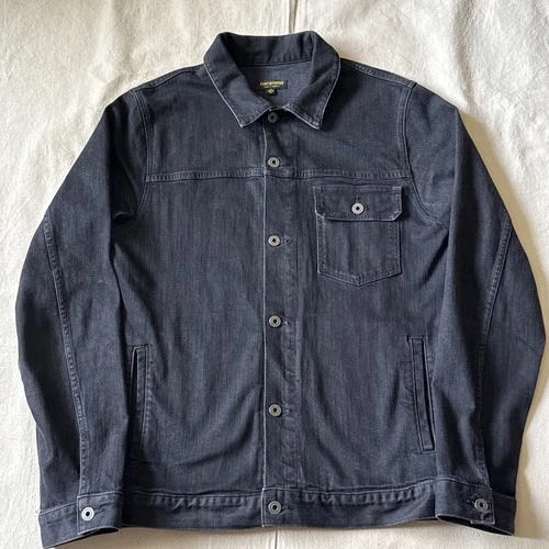 Huckberry Flint & Tinder Stretch Denim Trucker Jacket Stone Wash XL Made In USA - product listing photo