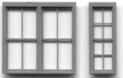 Grandt Line 5196 HO Rio Grande Southern Ophir Station Windows Set (Set of 2)