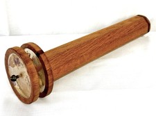 Vintage Hand Carved Wood Kaleidoscope 12.5β Double Wheel Resin Dried Flower Lace