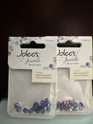 Jolee s Jewels Swarovski Crystallized Elements Bicone Purple 4&6mm 42 Pieces TOT