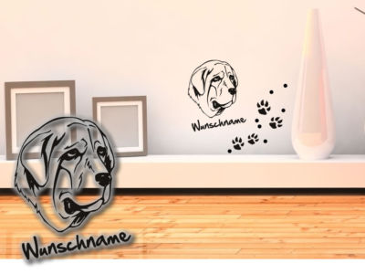 Wandtattoo Spanish Mastiff Mastin Espanol Spanischer Mastiff H406 Wunschname
