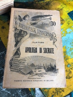 Platone Apologia di Socrate Biblioteca Universale Sonzogno 427