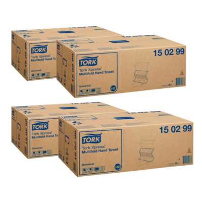4x TORK Papierhandtücher H2 Xpress Universal Interfold 2-lagig 4740 Blatt 150299