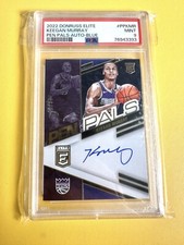 2022-23 Elite Keegan Murray Pen Pals Rookie Auto RC #PP-KMR PSA 9 Kings Blue /25