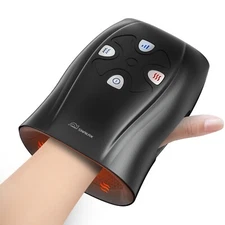 Snailax Hand Massager with Heat and Compression Cordless Black Mother‘s Day Gift
