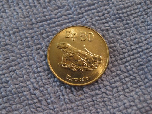1998 or 94 Indonesia coin 50 R Komodo dragon sweet classic coin uncirculated