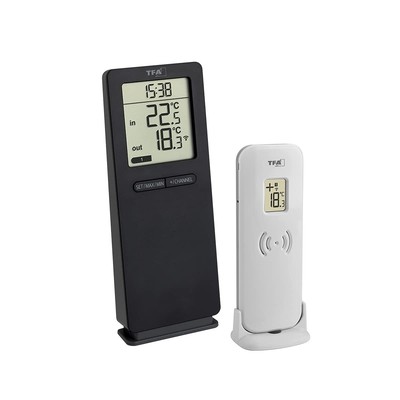 Funk-Thermometer LOGOneo Funk-Thermometer digital Schwarz