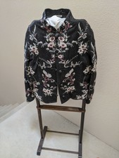 Embroidered Charcoal Jacket By East