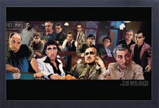 THE BAD GUYS ART OF JUSTIN REED 12x18 FRAMED GELCOAT POSTER GANGSTER MAFIA MOB 