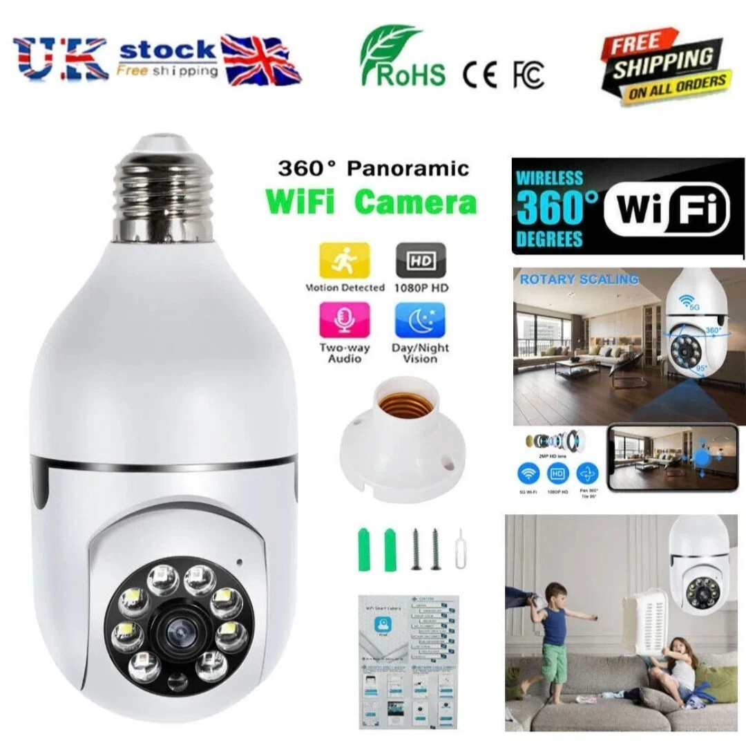 Bulb camera wifi 2MP Smart Life 5GHz Bulb Lamp Camera 1080P Wifi PTC IR E27
