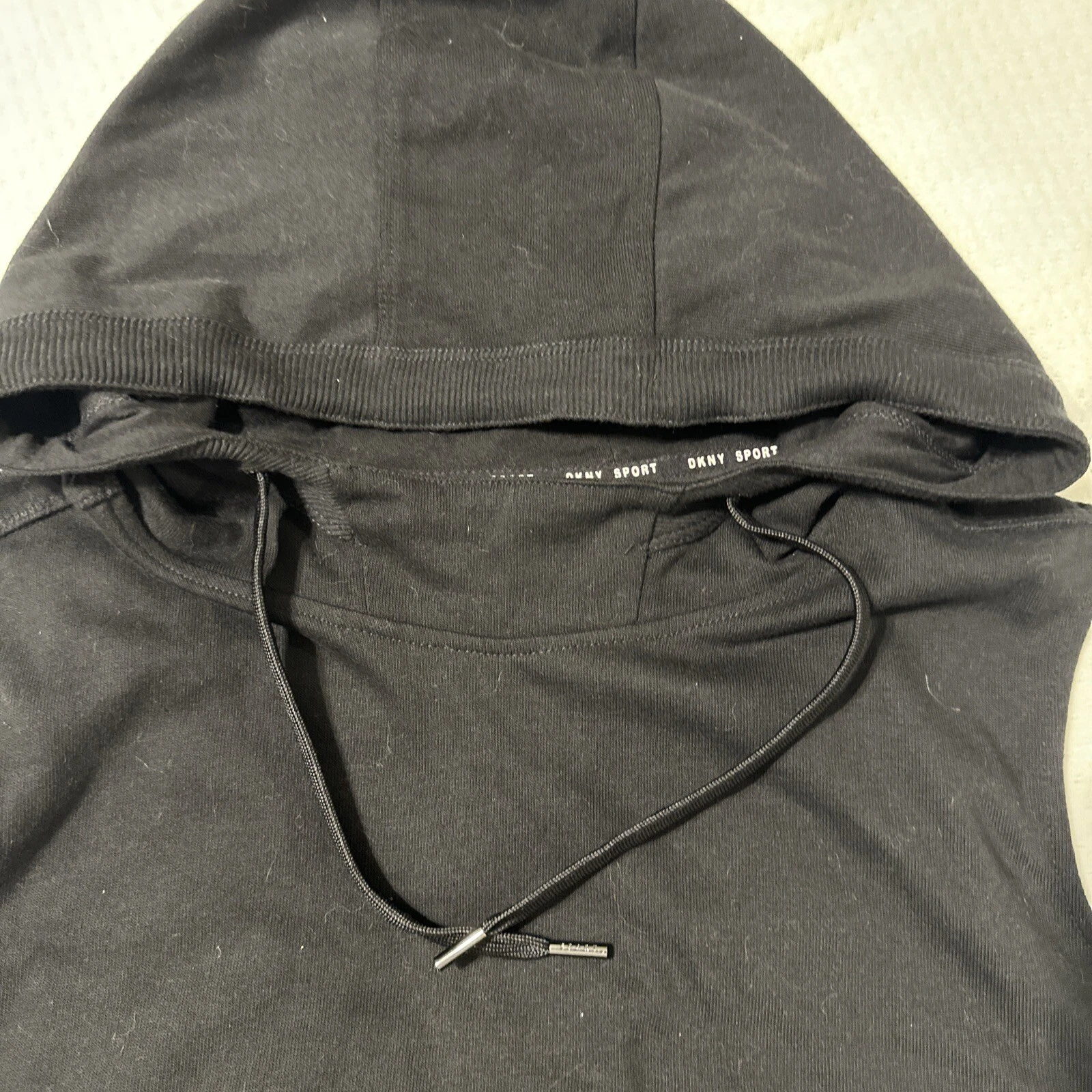 VETEMENTS Gilet con cappuccio atletica DKNY Sport donna pullover cordini senza maniche taglia L XL