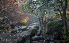 Landscape creeks wilderness rocks fall nature stones Custom Gaming Mat Desk