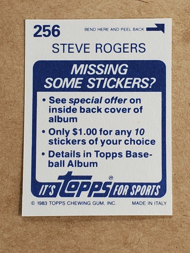 1983 TOPPS BASEBALL STICKERS YOU PICK FREE SHIPPING 50% OFF 2 OR MORE - Picture 387 of 475