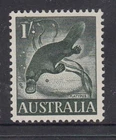 1959 Australia Predecimal - Zoological - 1/-  Platypus MNH
