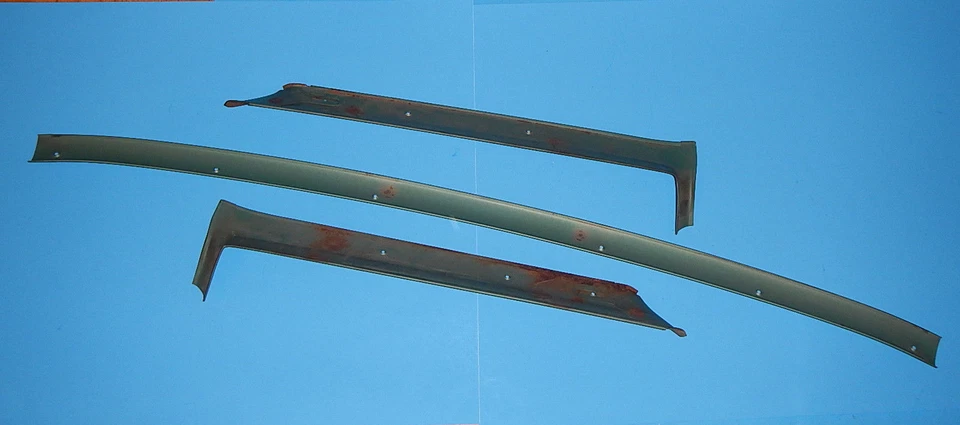 1968 Chrysler Newport OEM A-Pillar Interior Windshield Trim Molding - 3pcs. - Image 4 of 4