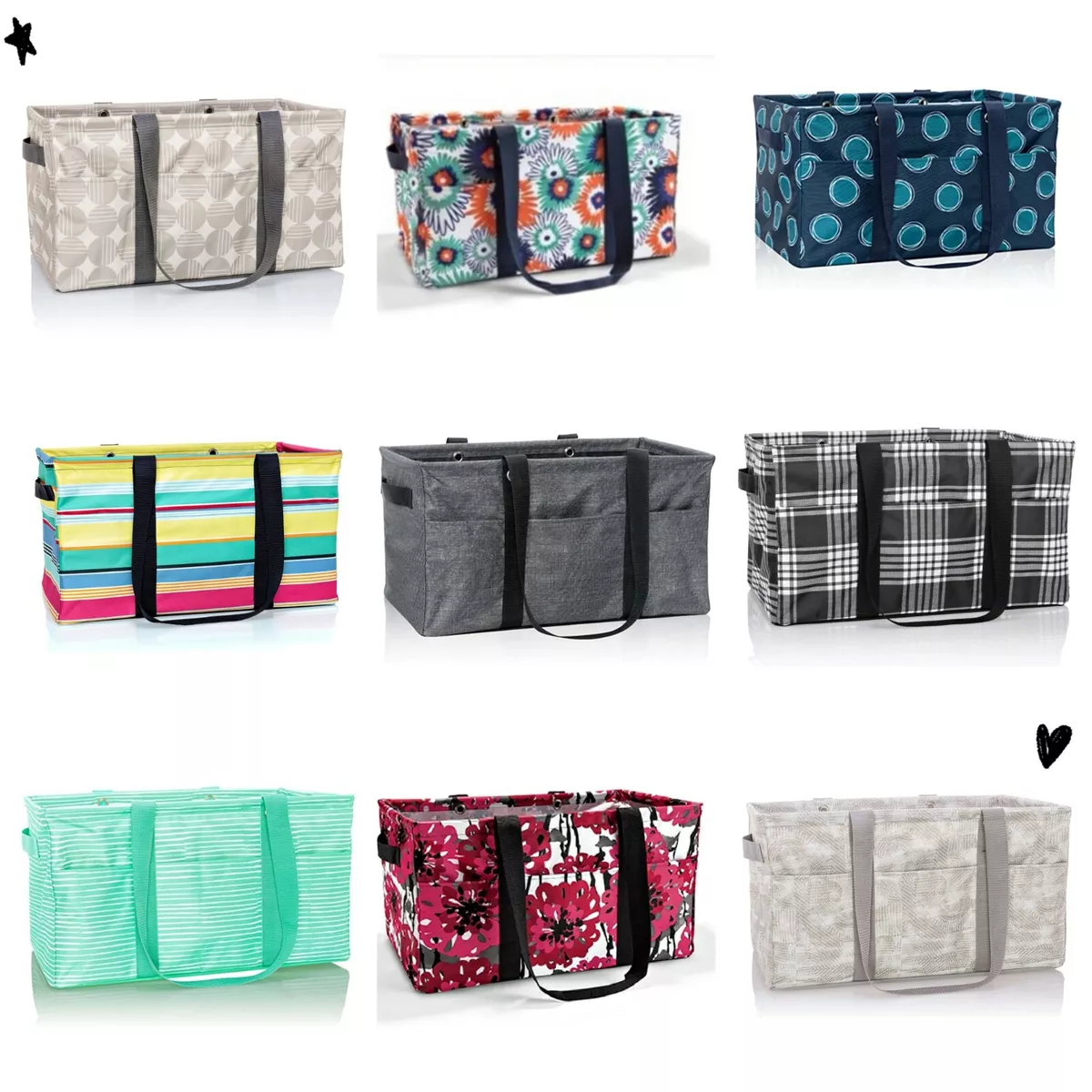 CR Deluxe Large Utility tote Beach Picnic Laundry Basket Storage