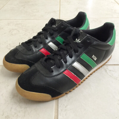 RARE Adidas Rom Low Sneakers US Casual Train Run Shoes Black