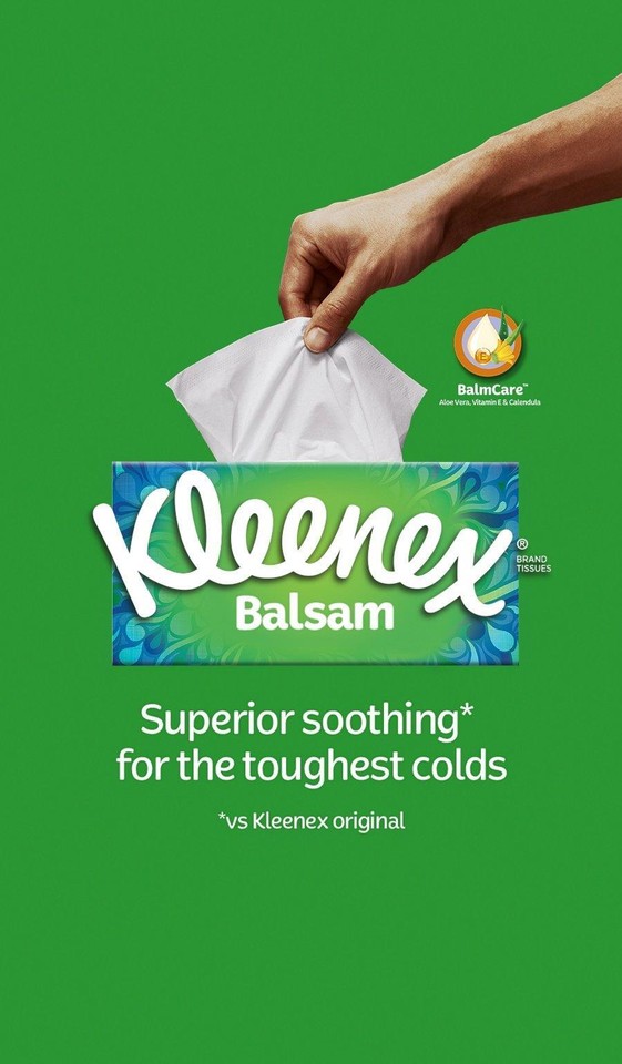 24x Kleenex Balsam Tissue with Aloe Vera & Vitamin E Facial Tissues eBay