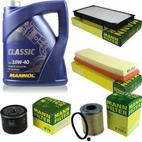 Mann Inspektionspaket 5L Mannol Classic 10W-40 FüR Opel Vivaro Combi 1.9 Dti