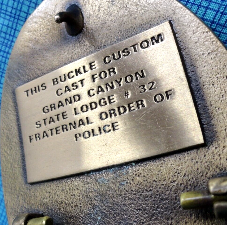 Fivela de cinto Arizona DPS Grand Canyon State Lodge 32 FOP vintage anos 90 CC .QRT018 - Imagem 4 de 4