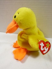 TY Beanie Baby original collection Quackers Duck 1993 PVC Pellets Beanie