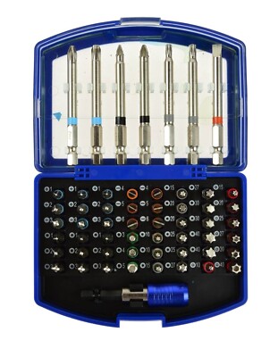 56-tlg. Bitsortiment Schraubendreher Bit Satz Profi Bitset Torx Schlitz PH PZ