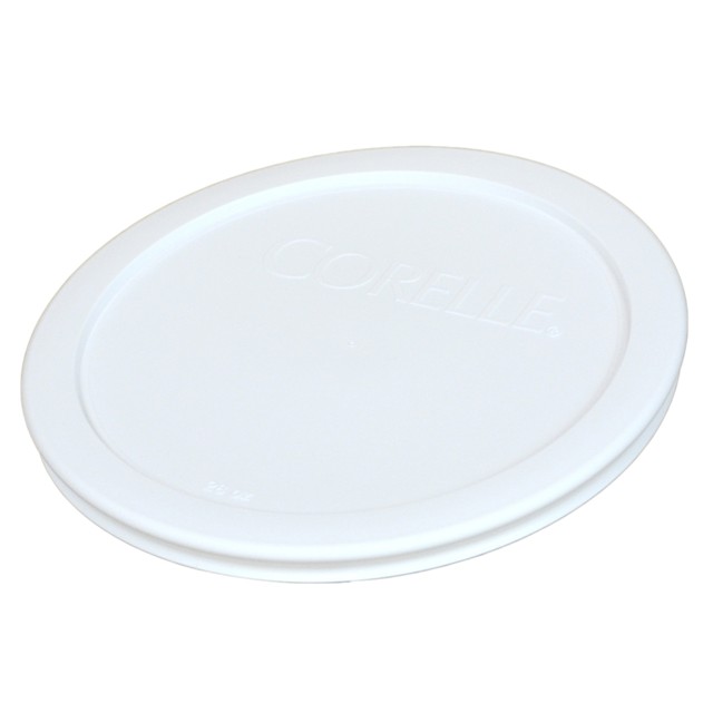 Corelle 428PC 6.5" White Round Plastic Lid 2PK New for 28oz Cereal