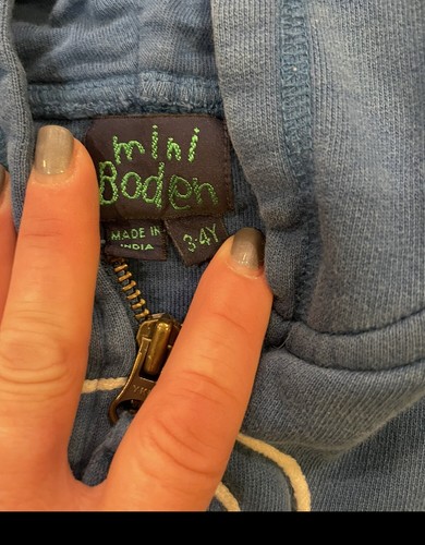 Boys Play Condition MINI BODEN skull Hoodie 3/4 - Picture 2 of 4