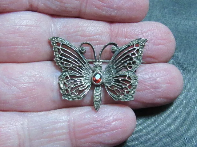sterling silver butterfly pin