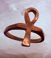 Egyptian Ankh Copper Ring Sizes 8 Key of Life Creative Universal Power JKL 420
