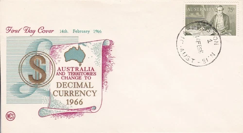 AFD5356) Australia 1966 Decimal Navigators 75c Cook ‘WCS’ unaddressed FDC, BW 46
