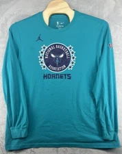 Jordan Charlotte Hornets Long Sleeve Teal Shirt Team Issued Men’s Size 3XLT READ
