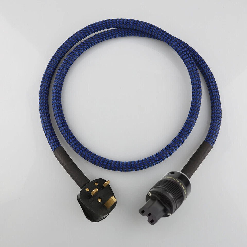 1.7ft HiFi Audiophile Audio Power Cable Gold-Plated UK IEC Plug C15 Audio Cord - Image 4 of 4