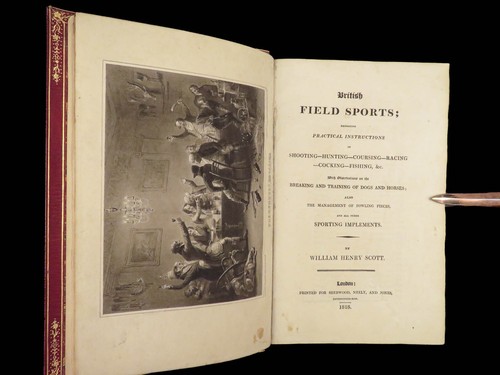 1818 HUNTING 1ed Field Sports Fishing Horse & DOG Fowling Racing FINE BINDING - Picture 7 of 24