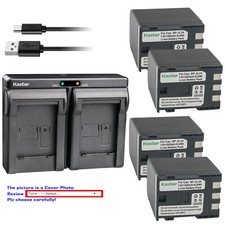 Kastar Battery Dual Charger for Canon BP-2L24 NB-2L14 Canon VIXIA HF ZR200 R10