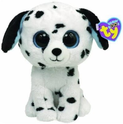 Ty Beanie Boos   FETCH DALMATION DOG 6'' Solid Eyes New MWMT's