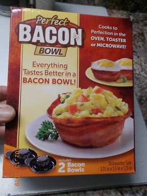 2 NIB Perfect Bacon Bowls, as seen on TV, Make Bacon or Bread Bowls!