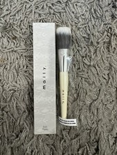 Mally Brush Pinceau Full Size Foundation Powder Brush White/Silver 7in.