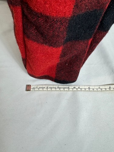 Filson Mackinaw Wool Tote Bag Red Black Plaid Made in USA Rare Model - Picture 12 of 13