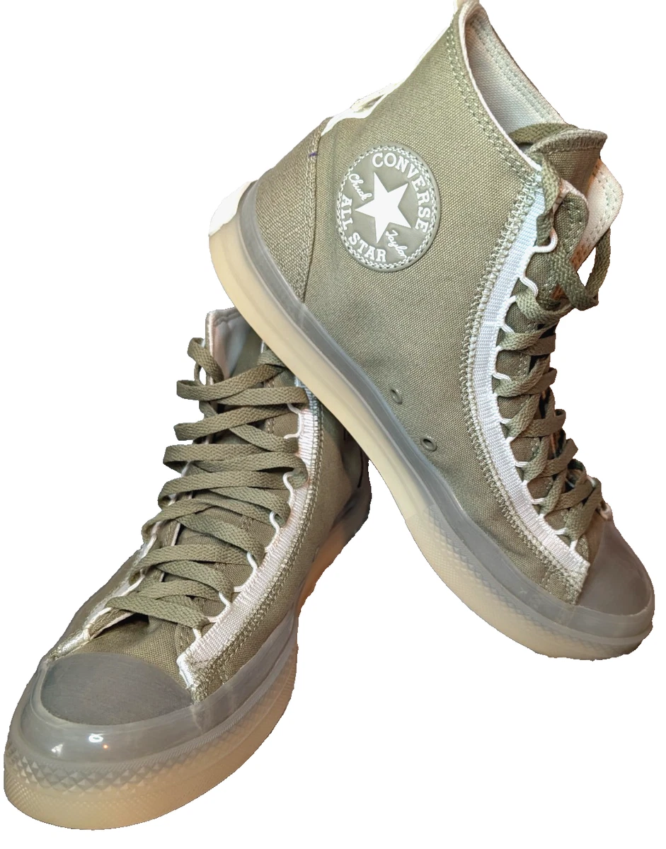 Converse Chuck Taylor All Star Hi Mens Sz 12 Mossy Sloth Green A10965C Converse Chuck Taylor All Star Leather High Mossy Sloth  main image 3