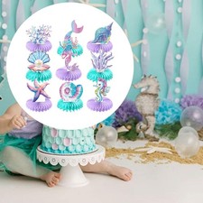 Mermaid Honeycomb Centerpieces Ocean Ornaments DIY Cartoon Under The Sea Table